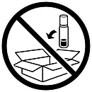 Do not pack opened ink bottles with the printer